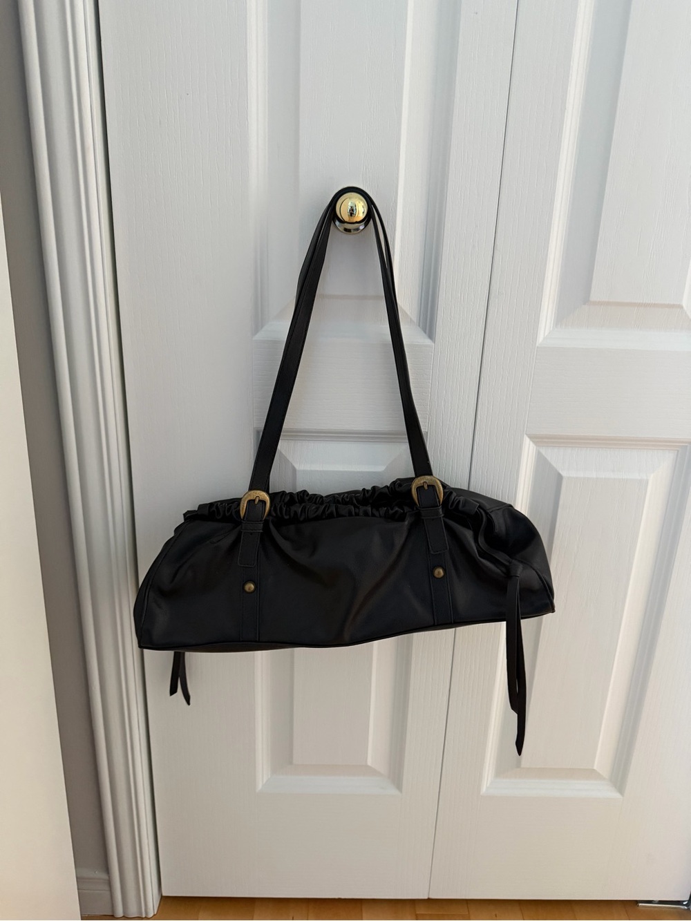 Call It Spring Black Gathered Shoulder Bag